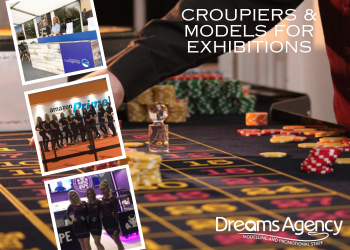 hire models and croupiers at exhibitions